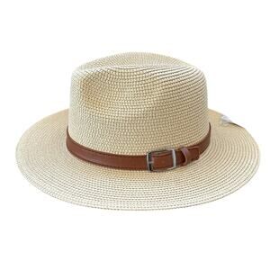 Panama Beach Hat Adjustable Fit Detachable Chin Strap Unisex Sun Hat UPF 80+ NWT